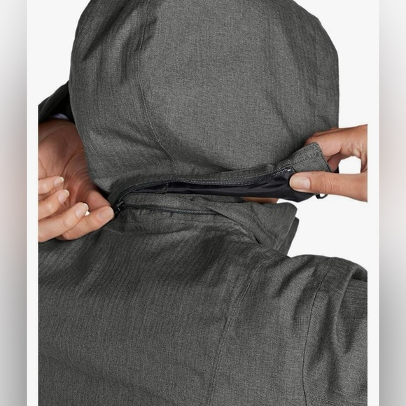 Eddie Bauer Girl on the Go gray coat with detachable hood and lining. Size 3XL - Picture 13 of 15